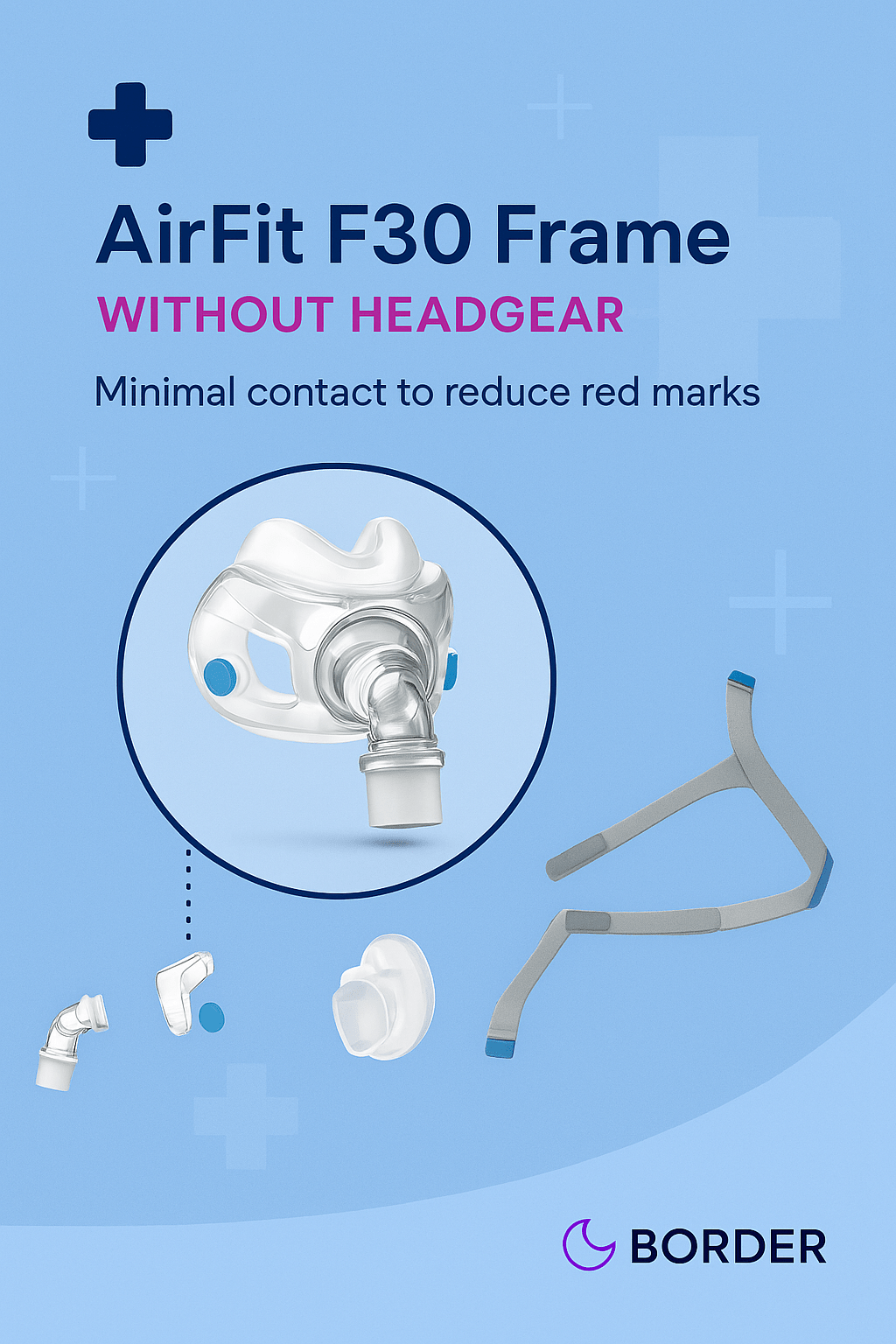 AirFit™ F30 Frame System (WITHOUT Headgear) - Border Medical Supplies