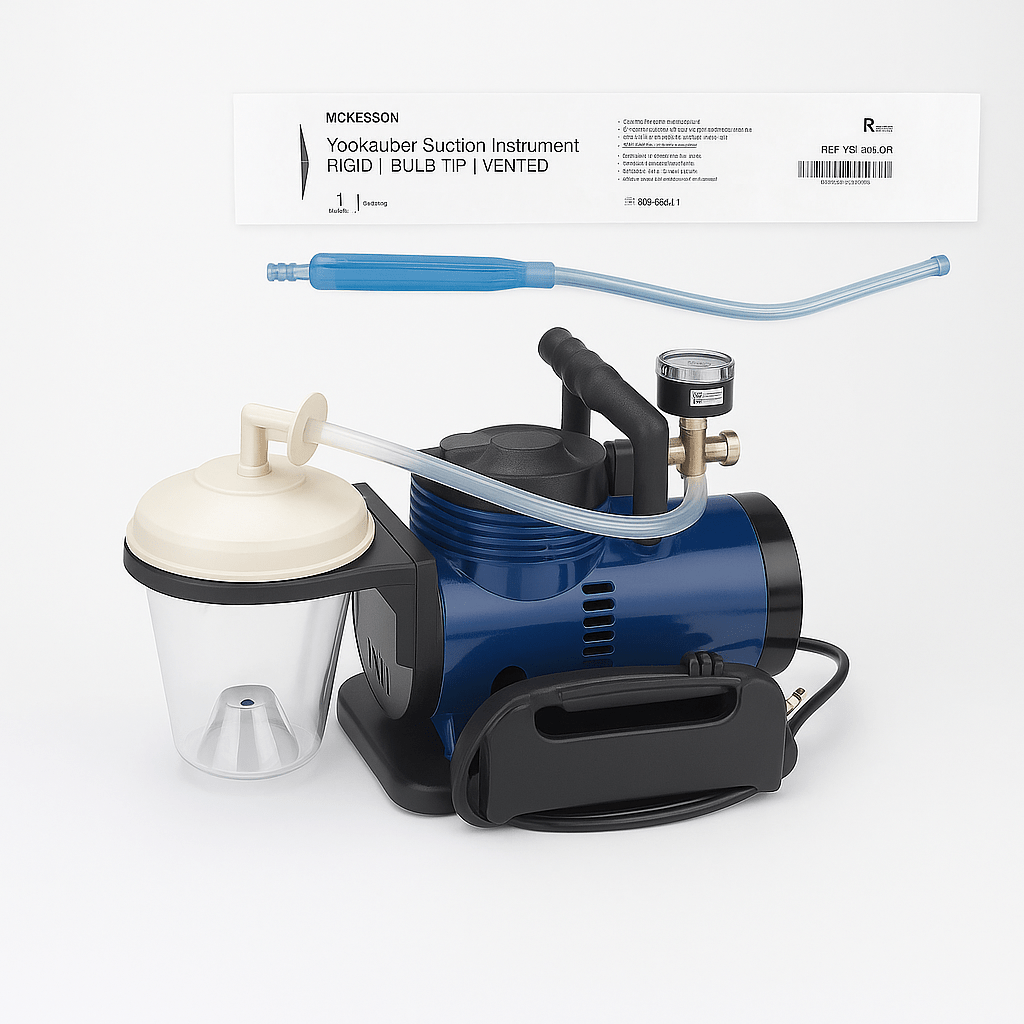 Heavy - Duty Suction Machine with Yankauer Included - Border Medical Supplies