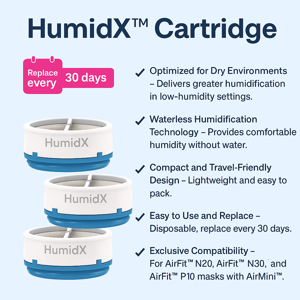 ResMed HumidX™ Waterless Humidifier Cartridges (3 or 6 Pack) - Border Medical Supplies