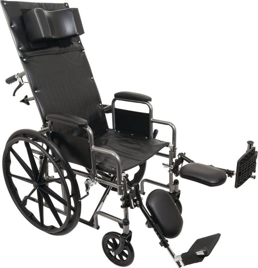 ProBasics Reclining Wheelchair – 18" Seat, Desk Arms - Border Medical Supplies